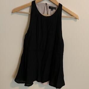 Babaton Womens Size XS Sleeveless Top Layered Tank Shell Blouse Career Black